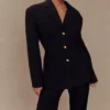 Bellamy getailleerde blazer – Zwart Bellamy getailleerde blazer – Zwart