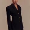 Bellamy getailleerde blazer – Zwart Bellamy getailleerde blazer – Zwart