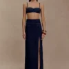 Belle Denim Cropped Bralette – Indigo Blue Belle Denim Cropped Bralette – Indigo Blue