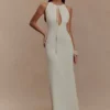 Beryl Slinky maxi-jurk met parels – ivoor Beryl Slinky maxi-jurk met parels – ivoor