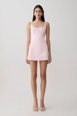 Beth satijnen mini-jurk – lichtroze