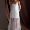 Bettany Chiffon Strapless Maxi-jurk – Wit Bettany Chiffon Strapless Maxi-jurk – Wit