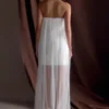 Bettany Chiffon Strapless Maxi-jurk – Wit Bettany Chiffon Strapless Maxi-jurk – Wit