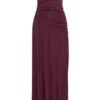 Bex strapless slinky maxi-jurk met split – bordeaux Bex strapless slinky maxi-jurk met split – bordeaux
