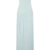Bex strapless slinky maxi-jurk met split – lichtblauw Bex strapless slinky maxi-jurk met split – lichtblauw