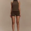 Birdie omgeslagen Short – Chocoladebruin Birdie omgeslagen Short – Chocoladebruin
