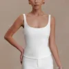 Blanca stretch crêpe cami-top – wit Blanca stretch crêpe cami-top – wit