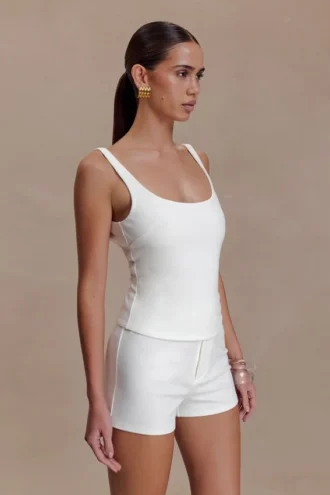 Blanca stretch crêpe cami-top – wit