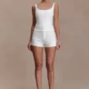 Blanca stretch crêpe shorts – Wit Blanca stretch crêpe shorts – Wit