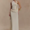 Bowie gebreide maxi-rok met lage taille – ivoor