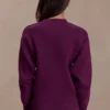 Braxton comfortabele gebreide trui – Pruim Braxton comfortabele gebreide trui – Pruim