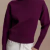 Braxton comfortabele gebreide trui – Pruim Braxton comfortabele gebreide trui – Pruim