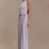 Bridget slinky maxi-rok met hardware – Dusty Lilac Bridget slinky maxi-rok met hardware – Dusty Lilac