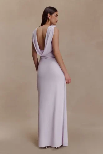 Bridget slinky maxi-rok met hardware – Dusty Lilac