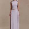 Bridget slinky maxi-rok met hardware – Dusty Lilac Bridget slinky maxi-rok met hardware – Dusty Lilac