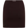 Brock gebreide mini-rok met uitsnijdingen – donkere chocoladebruin Brock gebreide mini-rok met uitsnijdingen – donkere chocoladebruin
