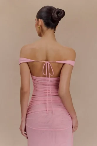 Brooklyn mesh crop top – Candy Pink
