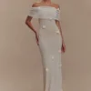 Brynn Orchid gebreide maxi-jurk – ivoor Brynn Orchid gebreide maxi-jurk – ivoor