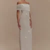 Brynn Orchid gebreide maxi-jurk – ivoor Brynn Orchid gebreide maxi-jurk – ivoor