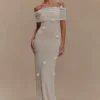 Brynn Orchid gebreide maxi-jurk – ivoor Brynn Orchid gebreide maxi-jurk – ivoor