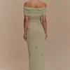 Brynn Orchid gebreide maxi-jurk – pastelgroen Brynn Orchid gebreide maxi-jurk – pastelgroen