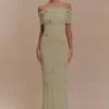 Brynn Orchid gebreide maxi-jurk – pastelgroen Brynn Orchid gebreide maxi-jurk – pastelgroen