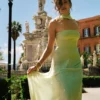 Caira chiffon sjaal maxi-jurk – salie Caira chiffon sjaal maxi-jurk – salie