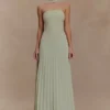 Caira chiffon sjaal maxi-jurk – salie Caira chiffon sjaal maxi-jurk – salie