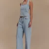 Caitlin Denim-jeans met middelhoge taille – Lichtblauw Caitlin Denim-jeans met middelhoge taille – Lichtblauw
