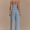 Caitlin Denim-jeans met middelhoge taille – Lichtblauw Caitlin Denim-jeans met middelhoge taille – Lichtblauw