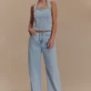 Caitlin Denim-jeans met middelhoge taille – Lichtblauw Caitlin Denim-jeans met middelhoge taille – Lichtblauw