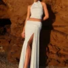 Calandra soepelvallende maxi-rok – lichtblauw Calandra soepelvallende maxi-rok – lichtblauw
