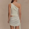 Cali Drape Rokkje gebreide mini-jurk – ivoor Cali Drape Rokkje gebreide mini-jurk – ivoor