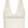 Calla mouwloze haltertop met kraag – ivoor Calla mouwloze haltertop met kraag – ivoor