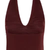Calla mouwloze haltertop met kraag – Merlot Calla mouwloze haltertop met kraag – Merlot