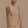 Camilla bouclé minirok – licht taupe Camilla bouclé minirok – licht taupe
