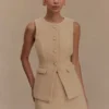 Camilla bouclé minirok – licht taupe Camilla bouclé minirok – licht taupe