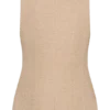 Camilla Bouclé mouwloos vest – Licht taupe