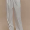 Campbell katoenen broek met wijde pijpen – Wit Campbell katoenen broek met wijde pijpen – Wit