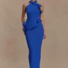 Caprice haltertop maxi-jurk – kobalt Caprice haltertop maxi-jurk – kobalt