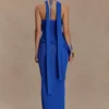 Caprice haltertop maxi-jurk – kobalt Caprice haltertop maxi-jurk – kobalt