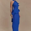 Caprice haltertop maxi-jurk – kobalt Caprice haltertop maxi-jurk – kobalt