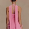 Caprice haltertop-mini-jurk van gebreide stof – Bubblegumroze Caprice haltertop-mini-jurk van gebreide stof – Bubblegumroze