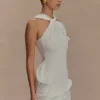 Caprice haltertop-minijurk van gebreide stof – Wit Caprice haltertop-minijurk van gebreide stof – Wit
