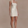 Caralee mini-halterjurk met pailletten – ivoor Caralee mini-halterjurk met pailletten – ivoor