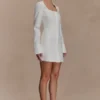 Carina katoenen shirtjurk met peplum – Wit Carina katoenen shirtjurk met peplum – Wit