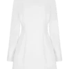 Carina katoenen shirtjurk met peplum – Wit Carina katoenen shirtjurk met peplum – Wit