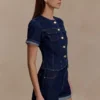 Carlene Denim Shorts met omgeslagen zoom – Indigo Blue Carlene Denim Shorts met omgeslagen zoom – Indigo Blue