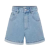 Carlene Denim Shorts met omslag – Klassiek blauw Carlene Denim Shorts met omslag – Klassiek blauw