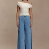 Carley off-shoulder gebreide top – ivoor Carley off-shoulder gebreide top – ivoor